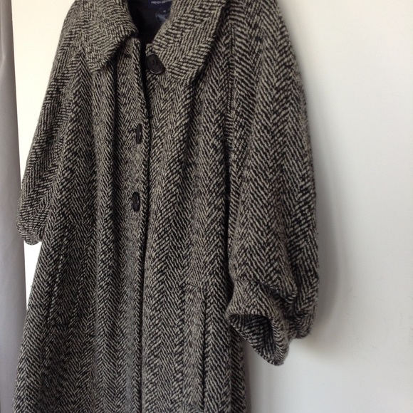 Long herring bone coat - Picture 6 of 9